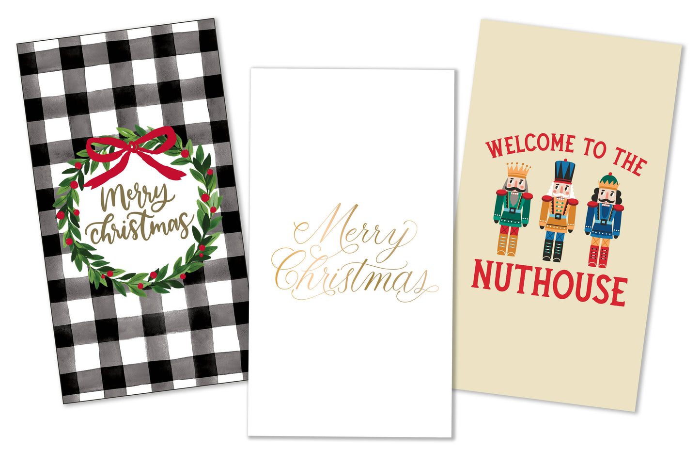 Christmas Paper Guest Towels | Merry Christmas - Foil