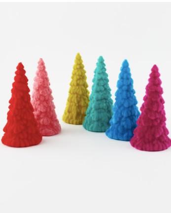 10" Flocked Display Tree - 6 Colors