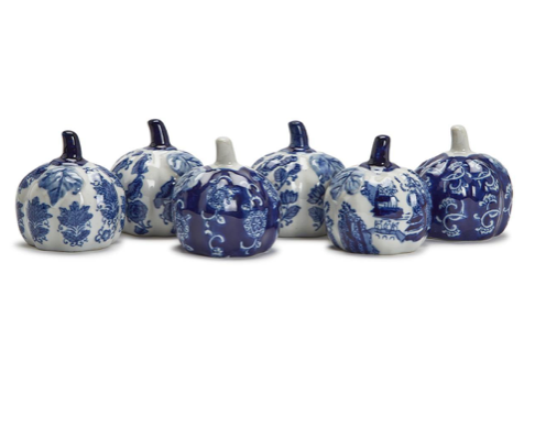 Blue and White Petite Pumpkins