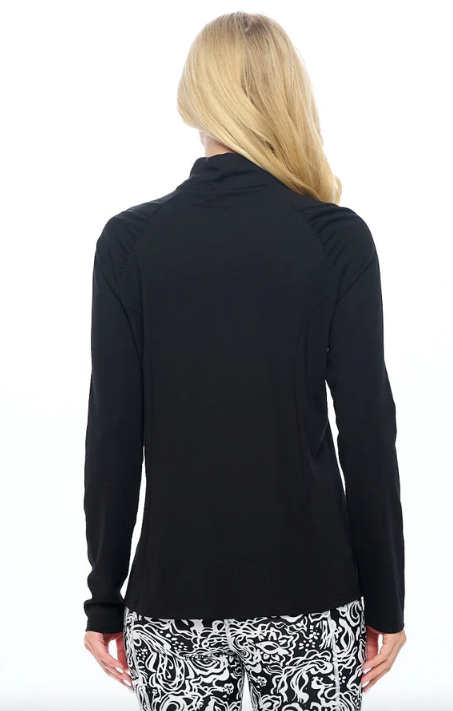 Half zip-up Pullover - Black