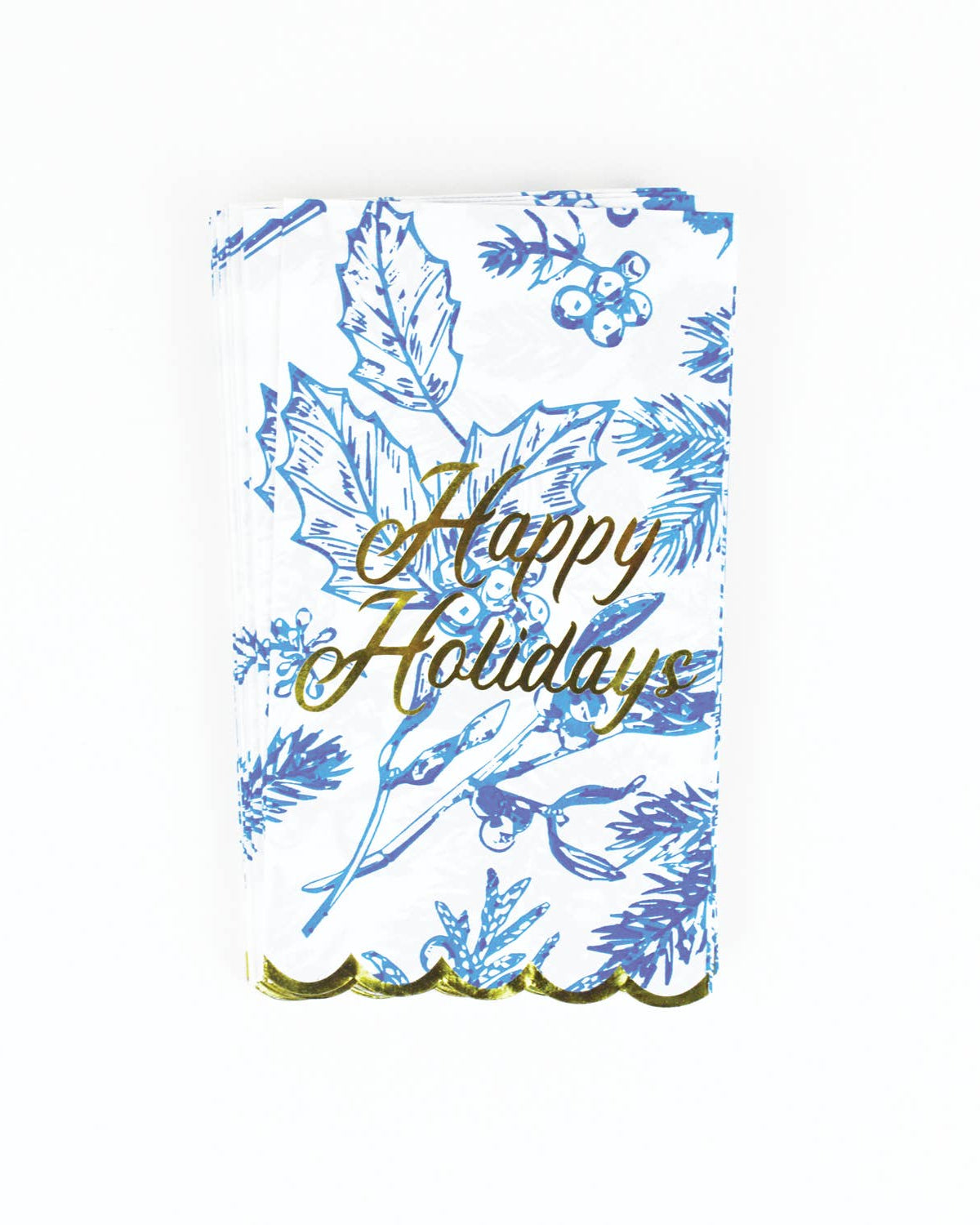 Blue Foliage Paper Guest Towel Packs