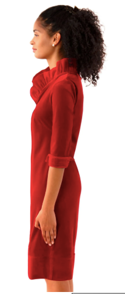 Ruffneck Dress - Silky Velvet