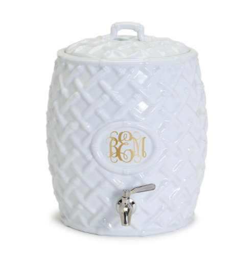 Faux Bamboo Beverage Dispenser