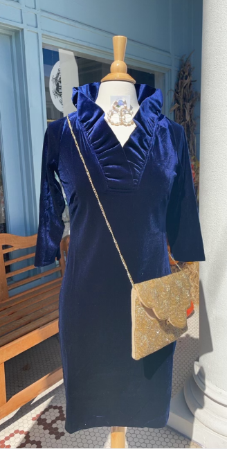 Ruffneck Dress - Silky Velvet