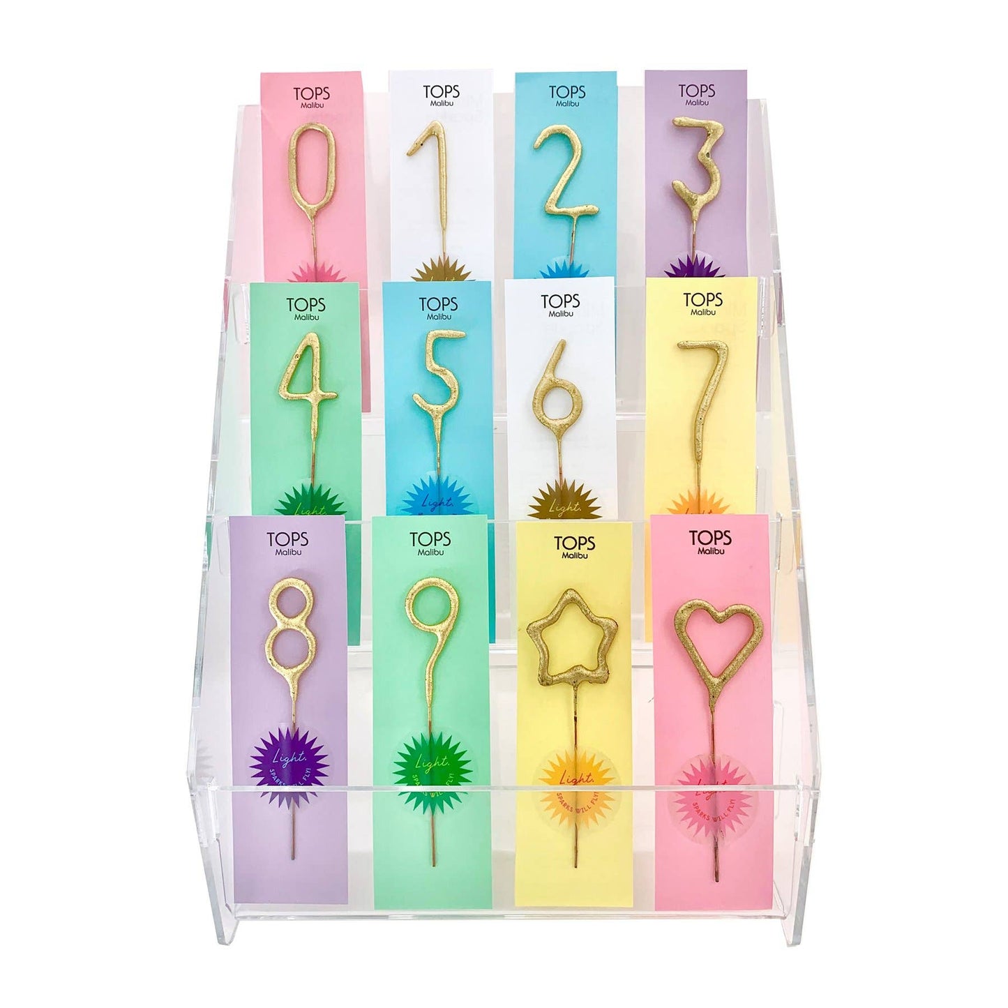 Mini Gold Number Sparkle Candle