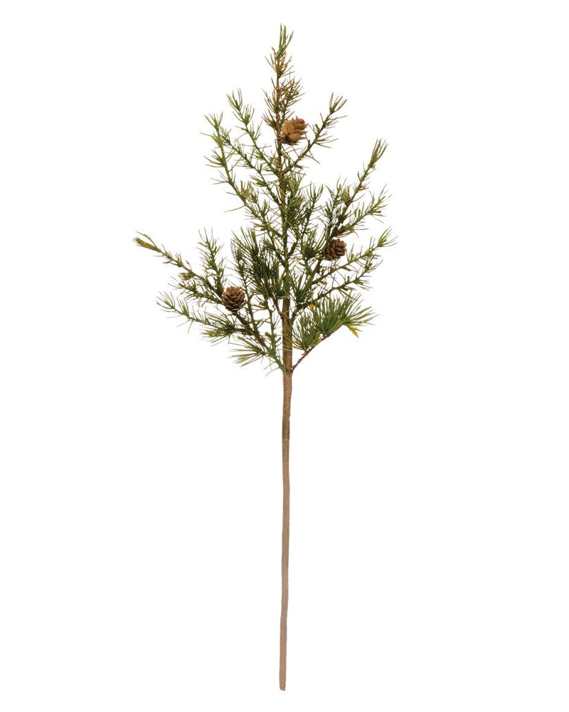 25"H Faux Atlas Cedar Pick w/ Pinecones, Light Green
