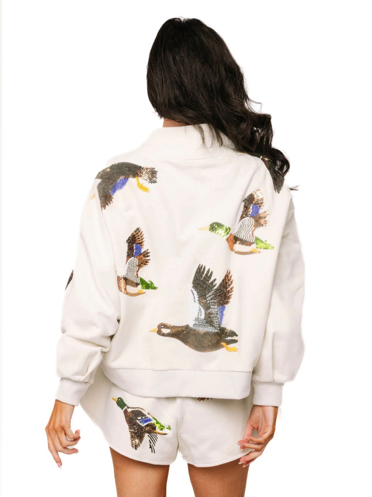 QOS Flying Ducks Mockneck Sweatshirt – The Blue Hydrangea