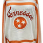 Licensed- Orange & White Tennessee Striped Long Sleeve Sweater