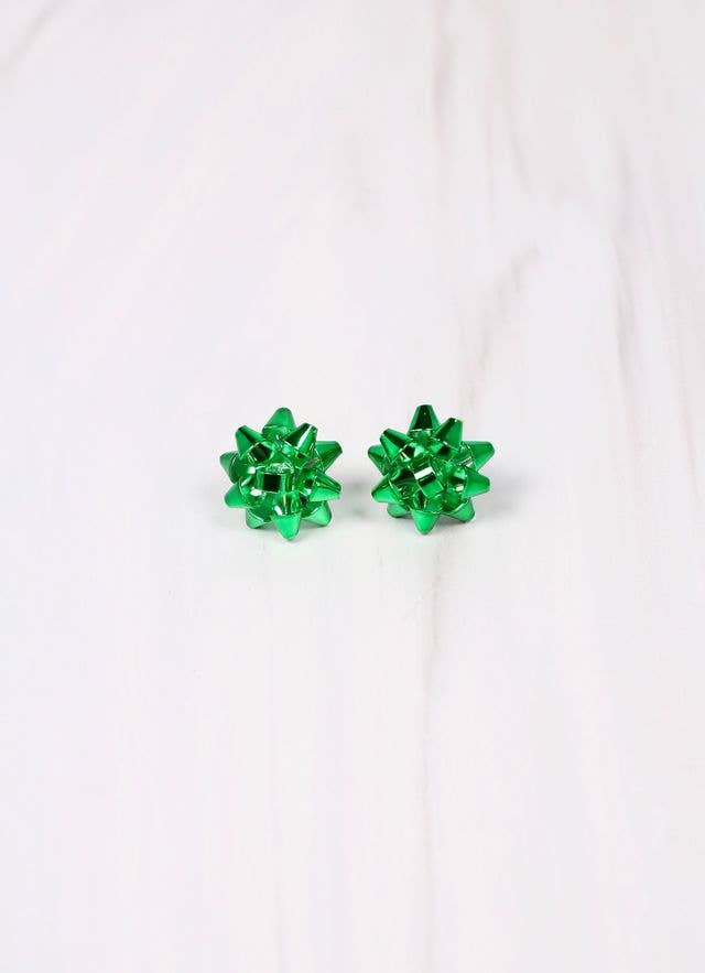 Bow Topper Earring GREEN