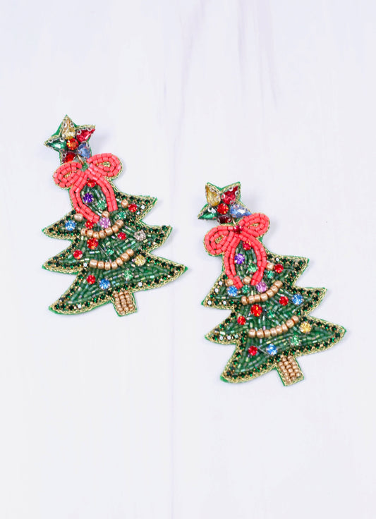 Trim the Tree Earring: Green