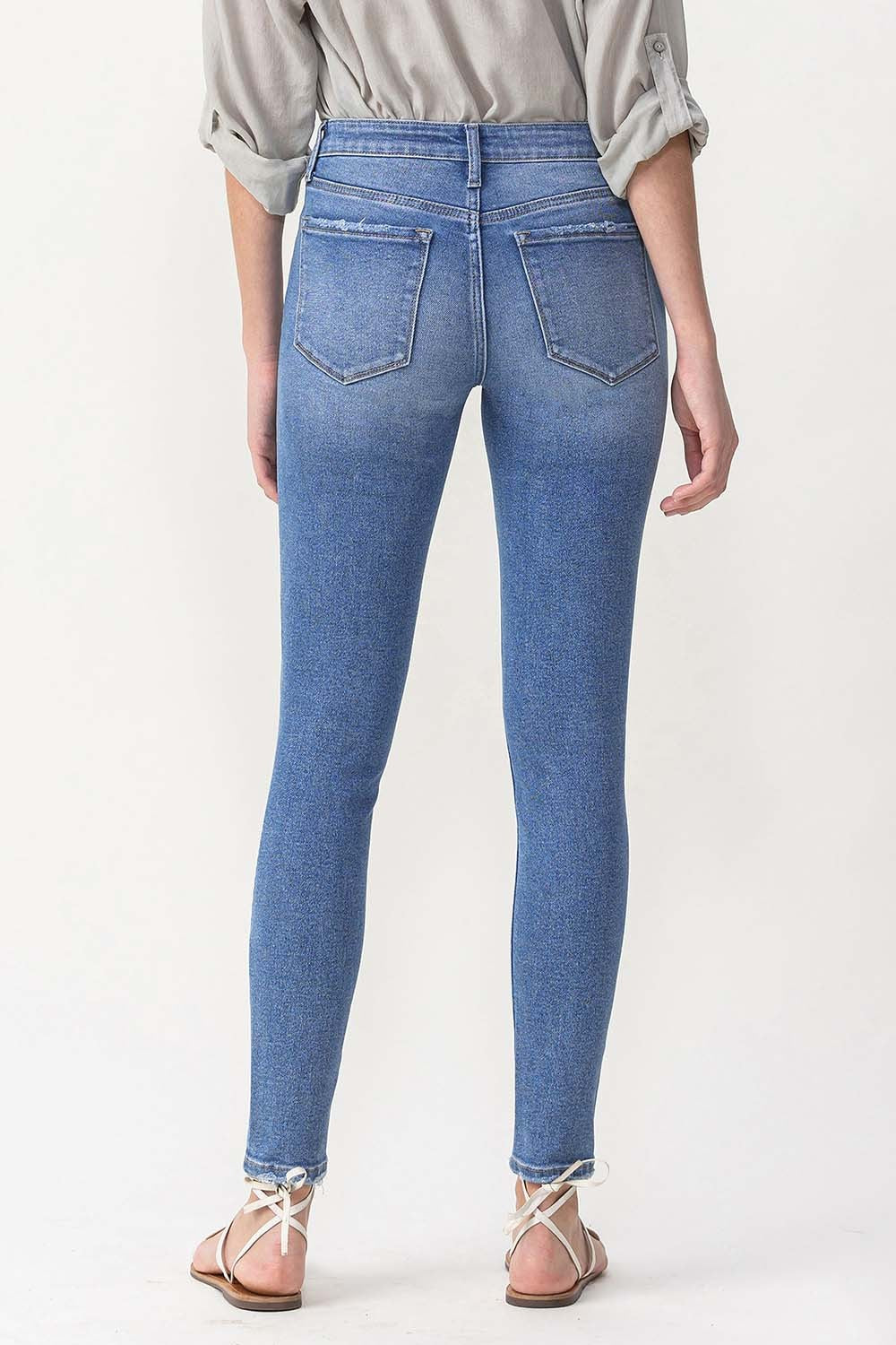 MID RISE ANKLE SKINNY JEANS