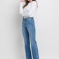 HIGH RISE TROUSER HEM RELAXED FLARE JEANS