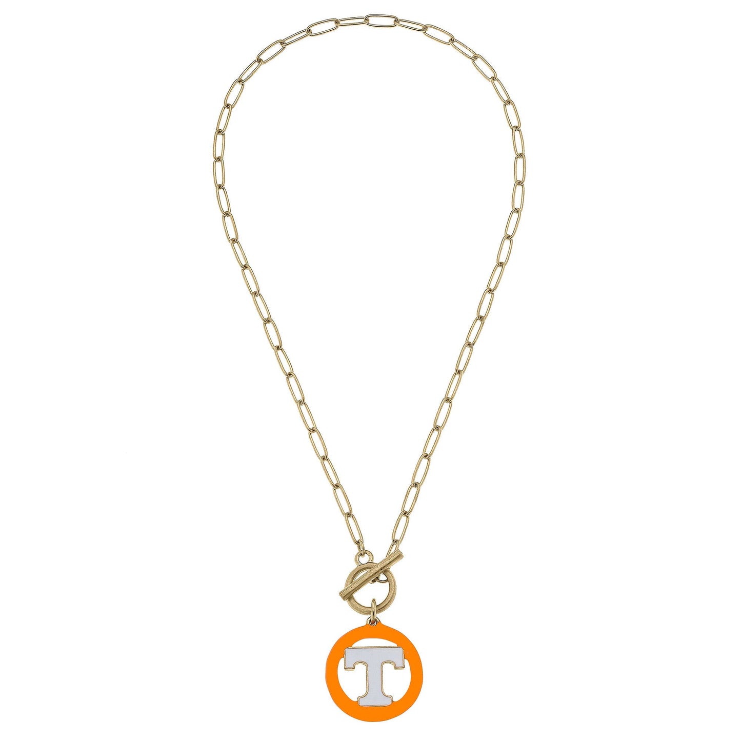 Tennessee Volunteers Logo Enamel T-Bar Necklace