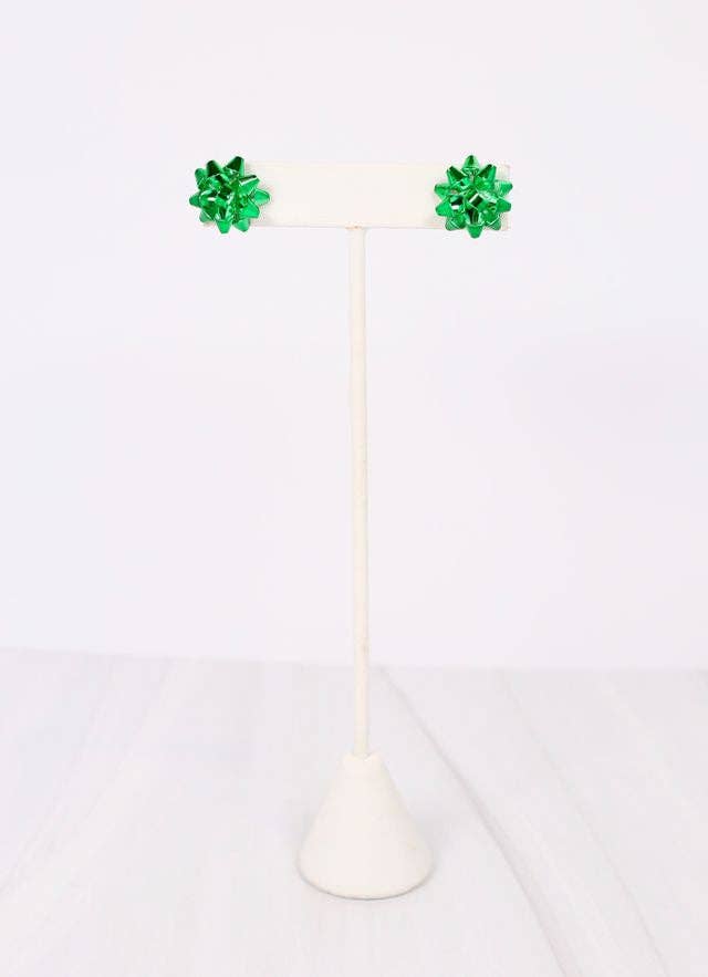 Bow Topper Earring GREEN