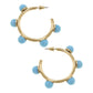 Allison Resin Beaded Hoop Earrings: Multiple Colors