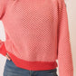 Coral Waffle Knit Sweater