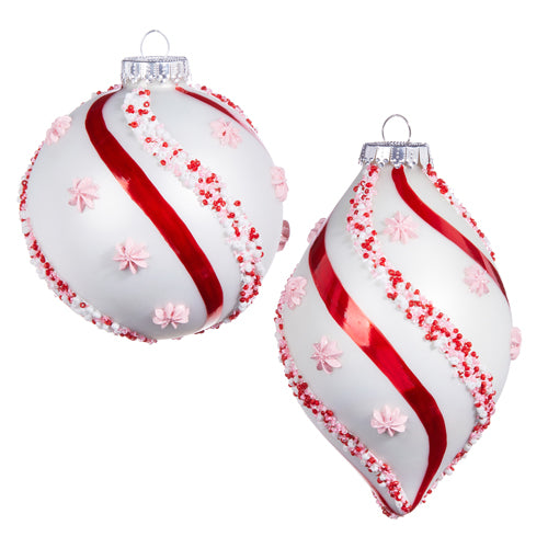 Beaded Peppermint Ornament - 2 STYLES