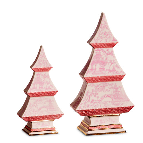 Pink Chinoiserie Trees - 2 Sizes