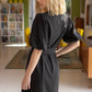 Puff Sleeve Princess Line Sheath Dress