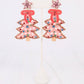 Trim the Tree Earring: Pink