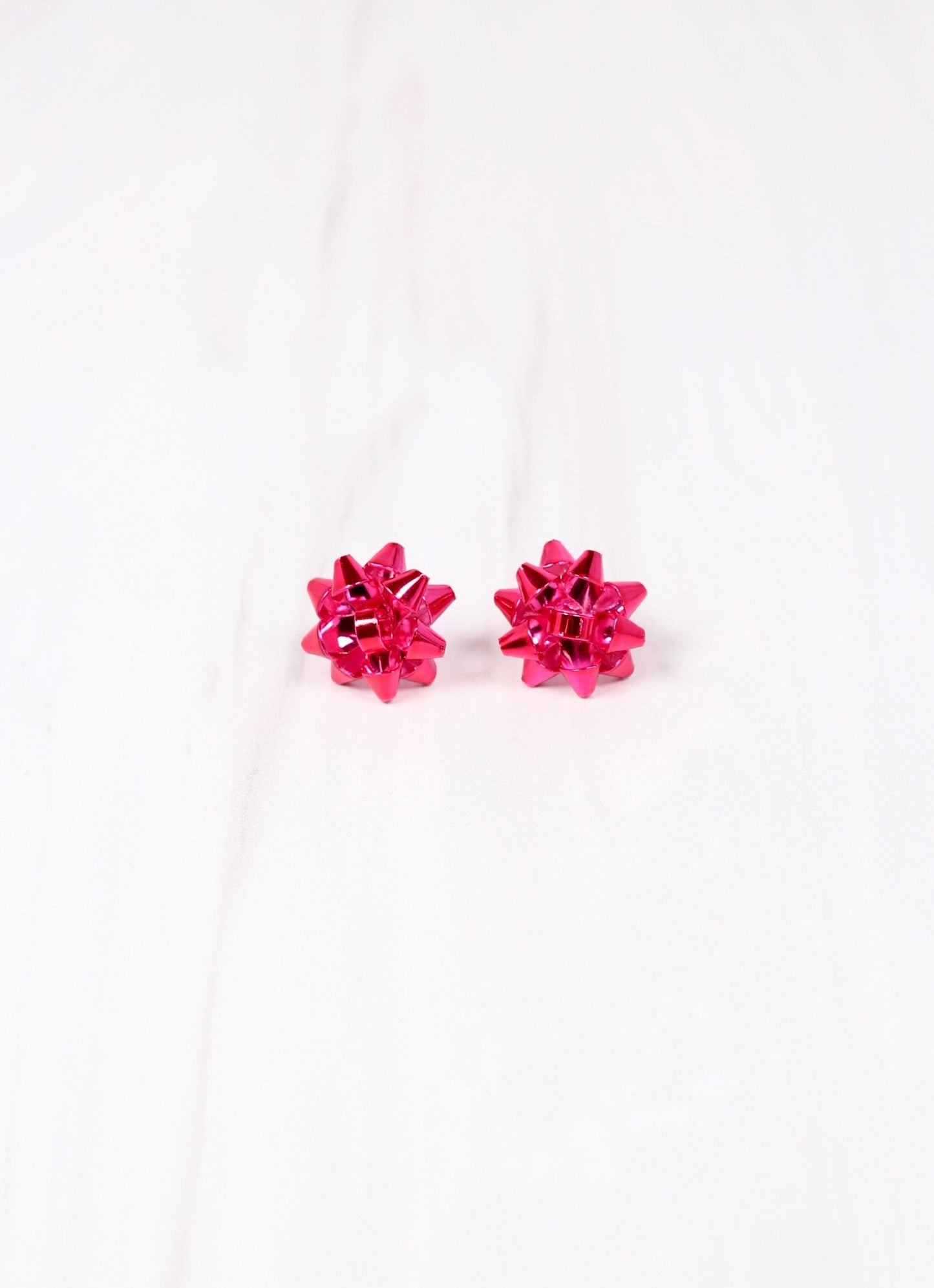 Bow Topper Earring FUCHSIA