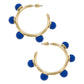 Allison Resin Beaded Hoop Earrings: Multiple Colors