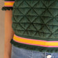 Quilted Knit Top: Green