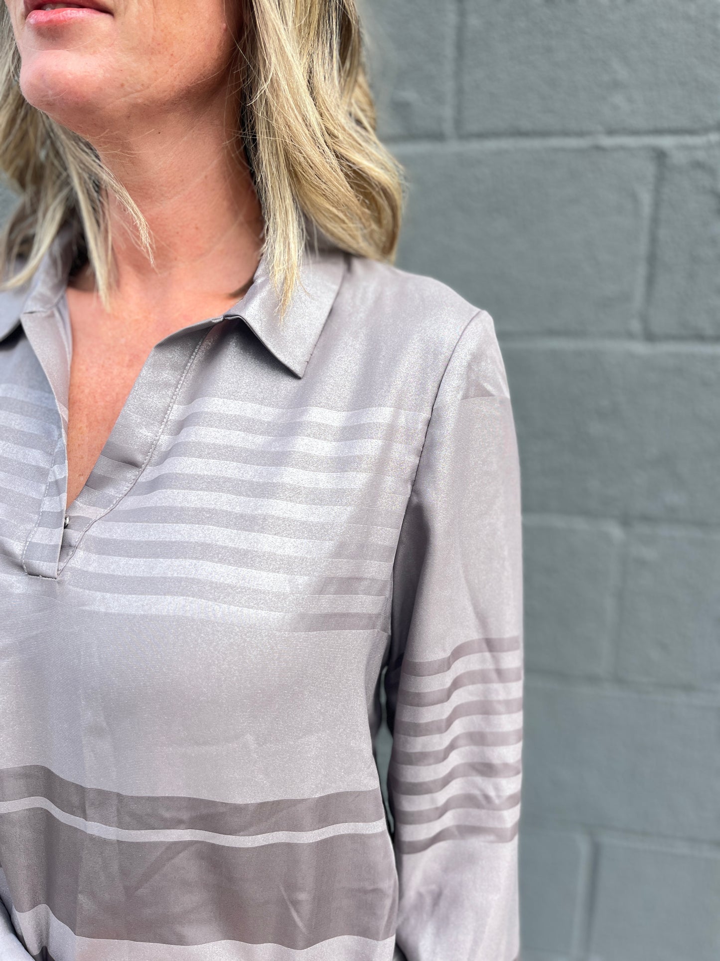 Metallic Stripe Blouse