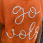 LICENSED-ORANGE GO VOLS FRINGE SWEATER VEST