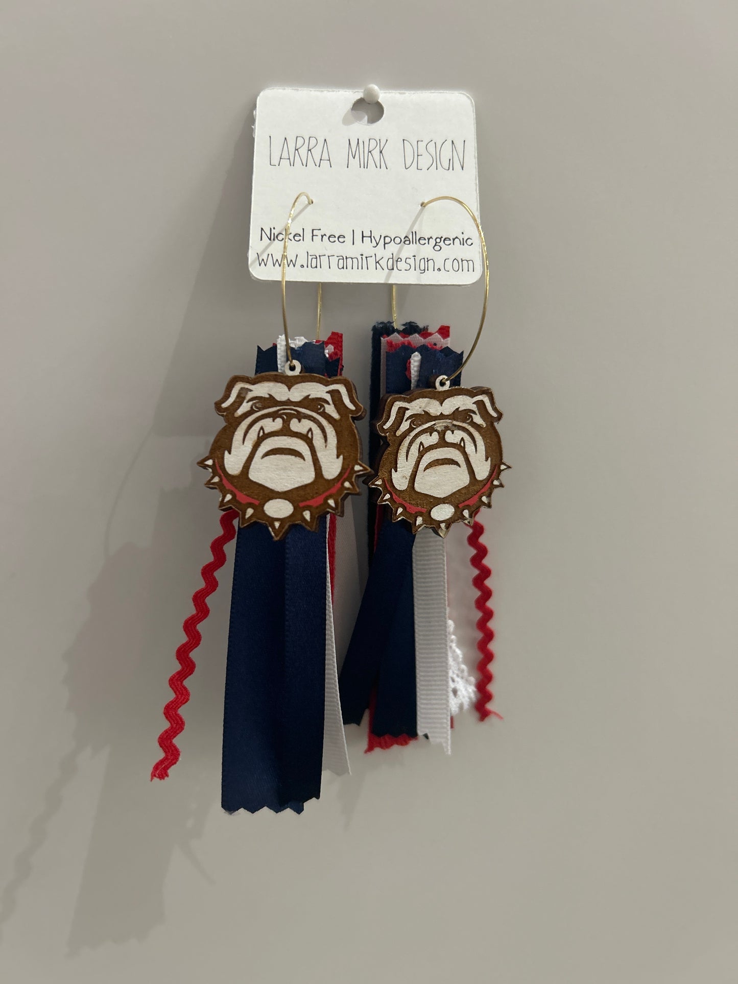 Larra Mirk Bulldog Fabric Hoops