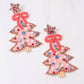 Trim the Tree Earring: Pink