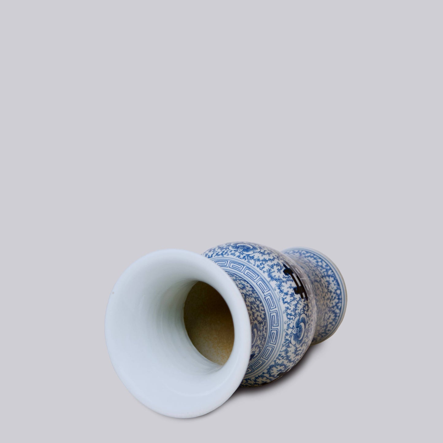 Double Happiness Blue and White Porcelain Trumpet Vase