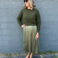 Olive Sweater Dress Set