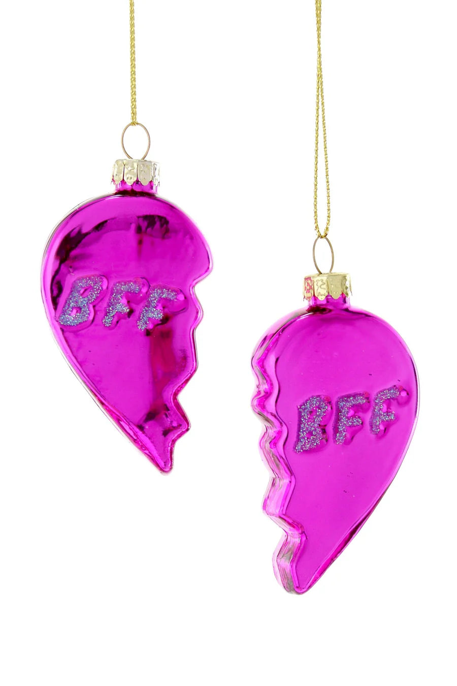 BFF Heart Ornament - Pink