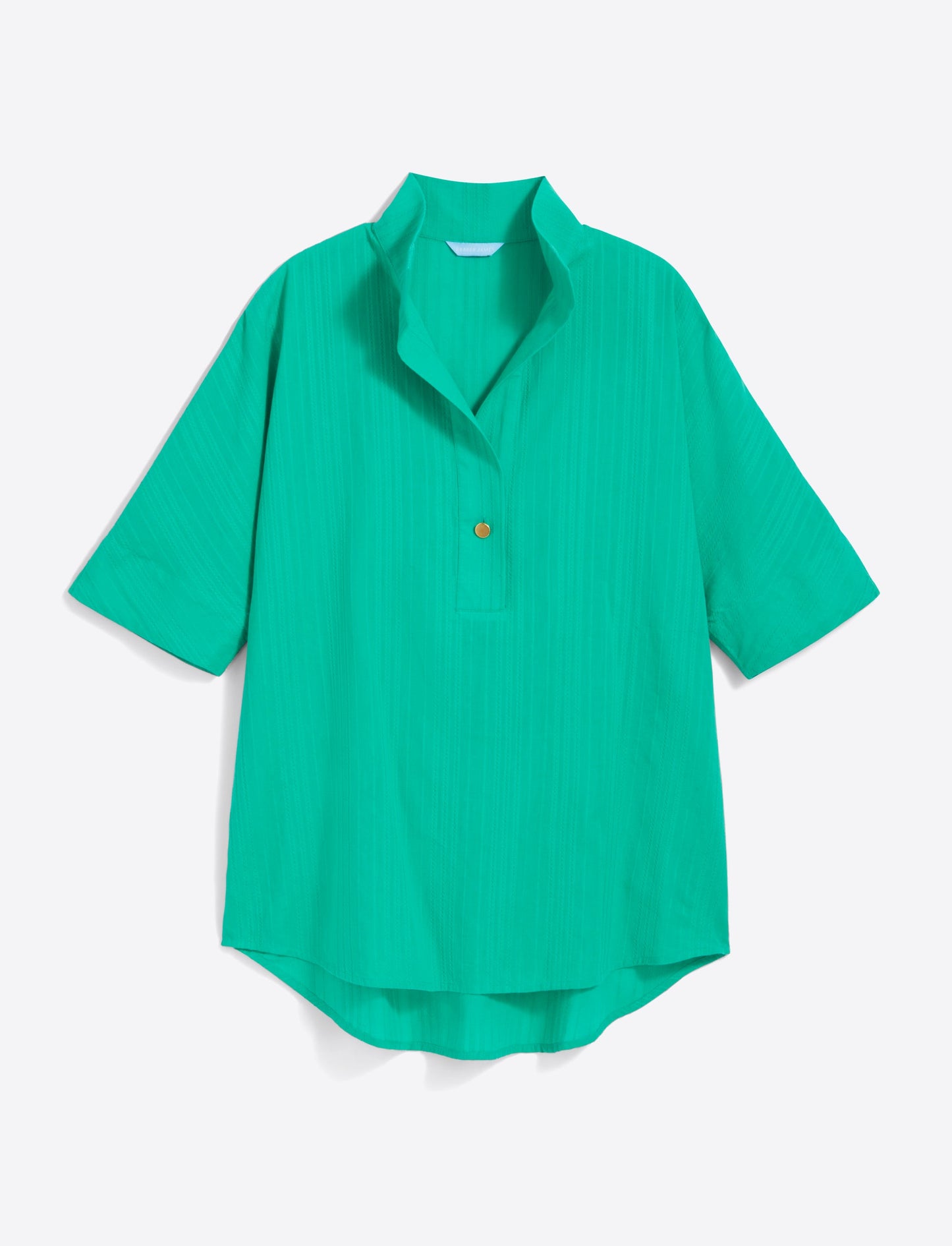 Logan Top in Green Shirting Stripe