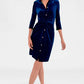 Twist & Shout Dress - Navy Silky Velvet