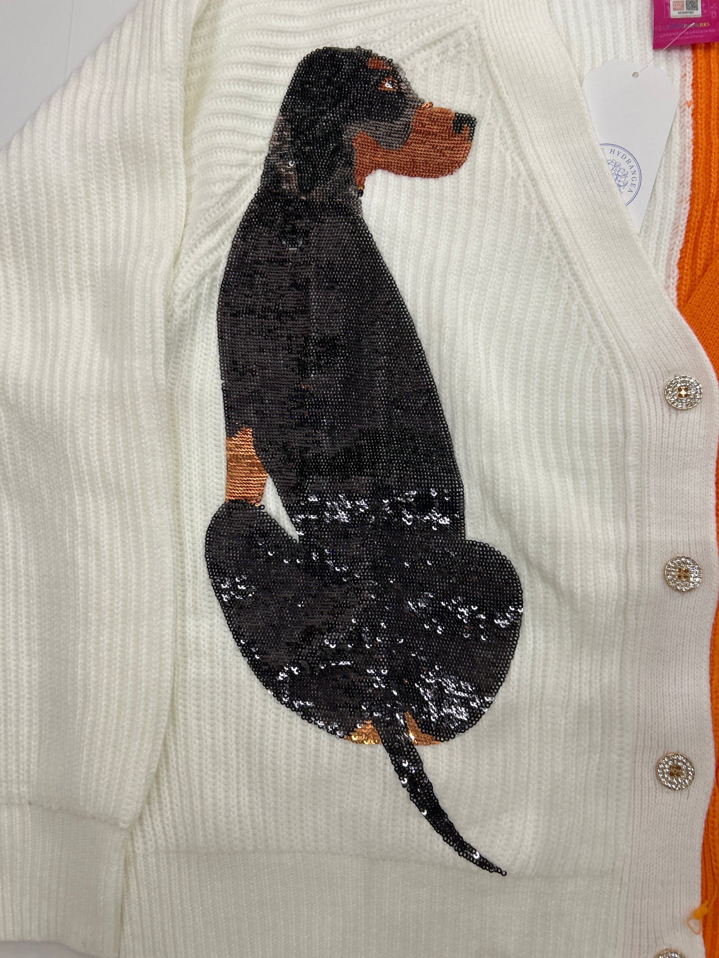 Licensed- Orange & White TN Dog Cardigan