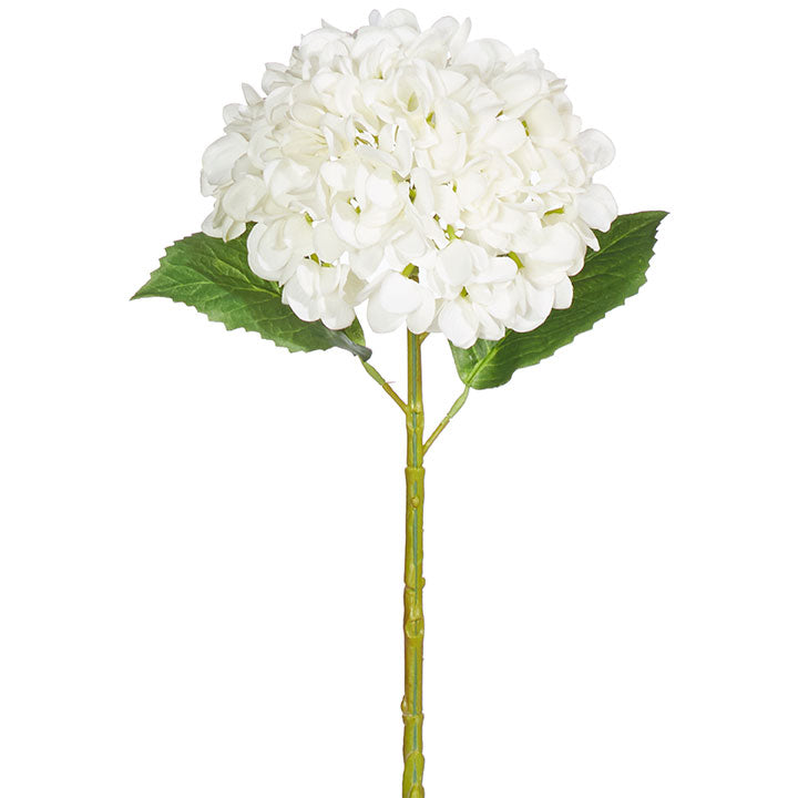 20" REAL TOUCH WHITE HYDRANGEA STEM