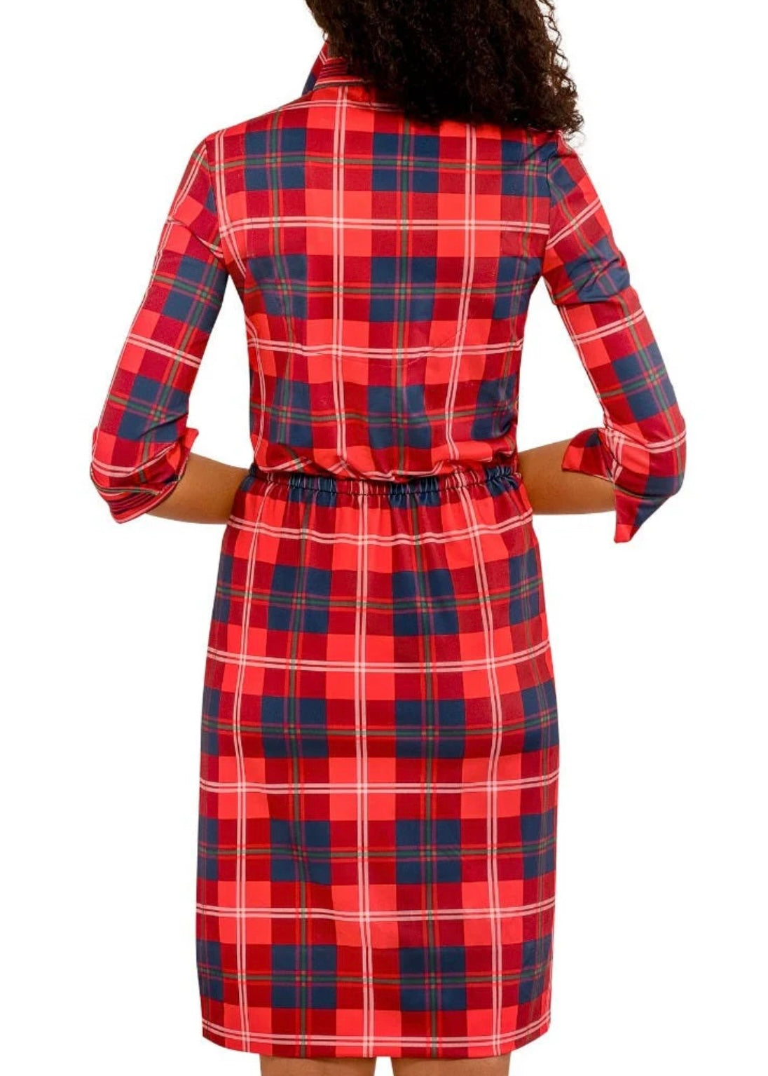 “Twist & Shout” Dress in Red Middleton Plaid by Gretchen Scott