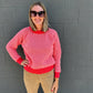 Coral Waffle Knit Sweater