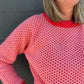 Coral Waffle Knit Sweater