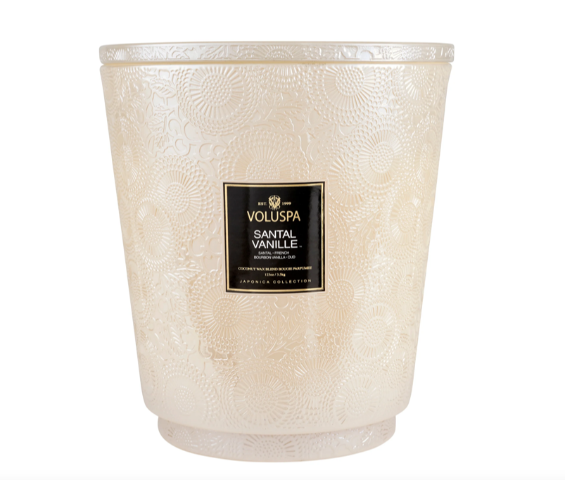 SANTAL VANILLE 5 WICK HEARTH CANDLE