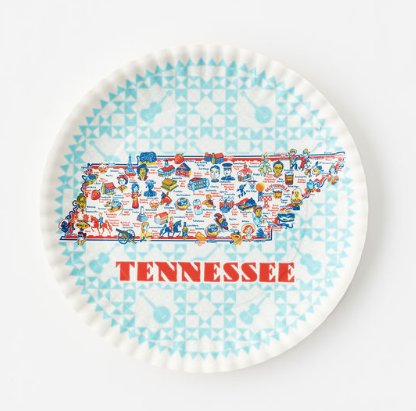 Tennessee "Paper" Platter, Melamine, 16"