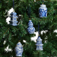 CHINOISERIES BLUE AND WHITE HAND PAINTED ORNAMENT