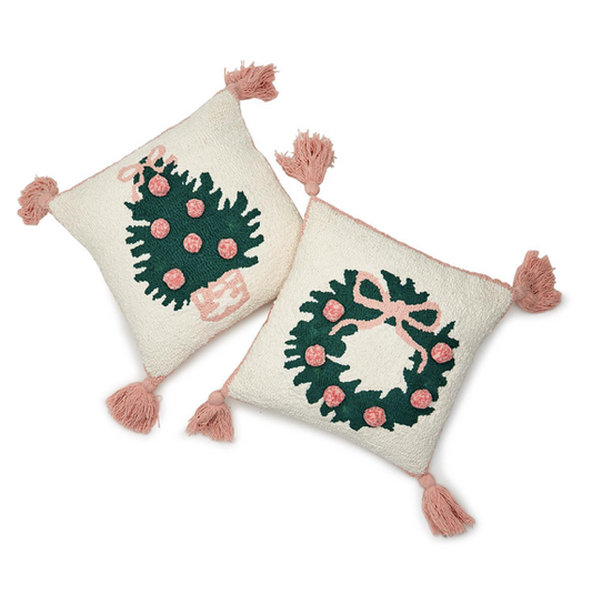 Pink Chinoiserie Christmas Pillows ~ 2 Styles