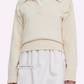 COLLARED SWEATER - Ivory