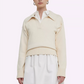 COLLARED SWEATER - Ivory