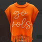 LICENSED-ORANGE GO VOLS FRINGE SWEATER VEST