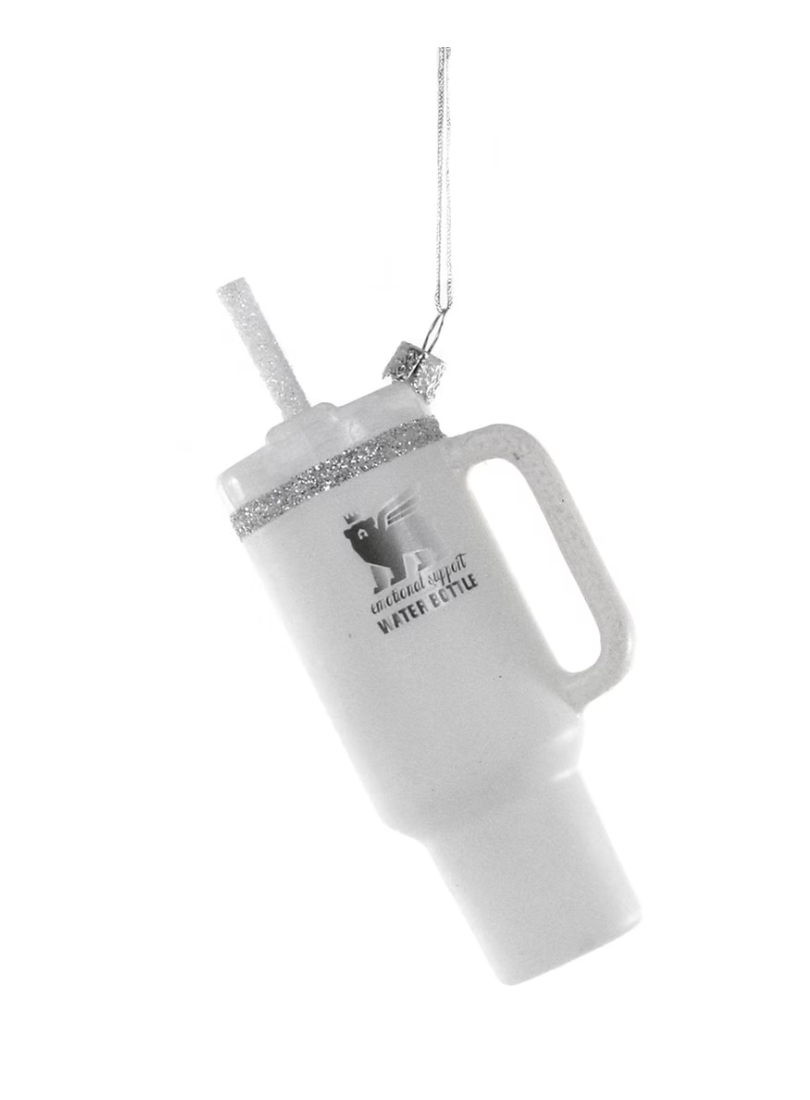 BEVERAGE TUMBLER-WHITE ORNAMENT