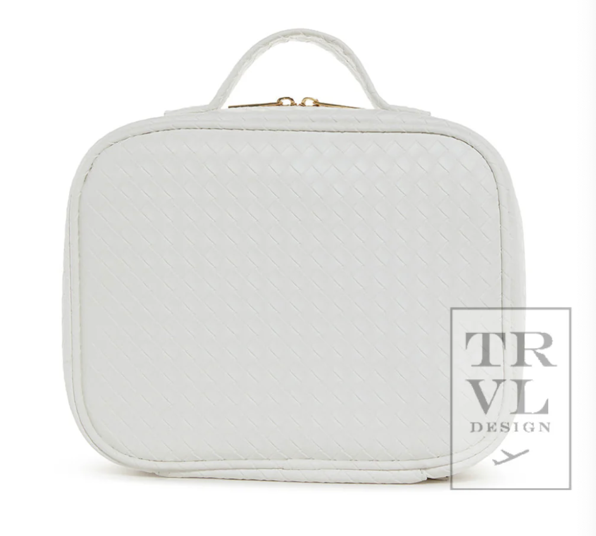 LUXE TRVL2 Cosmetic Toiletry Case - WOVEN WHITE